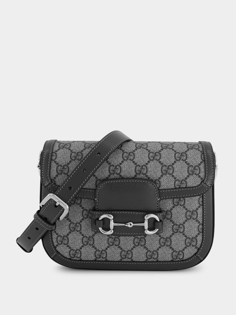 Gucci Horsebit 1955 Mini Bag Beige/Ebony in Canvas/Leather with