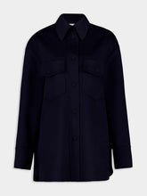 Stella McCartney Ink Blue Wool Overshirt