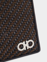 Ferragamo Brown and Black Woven Wallet