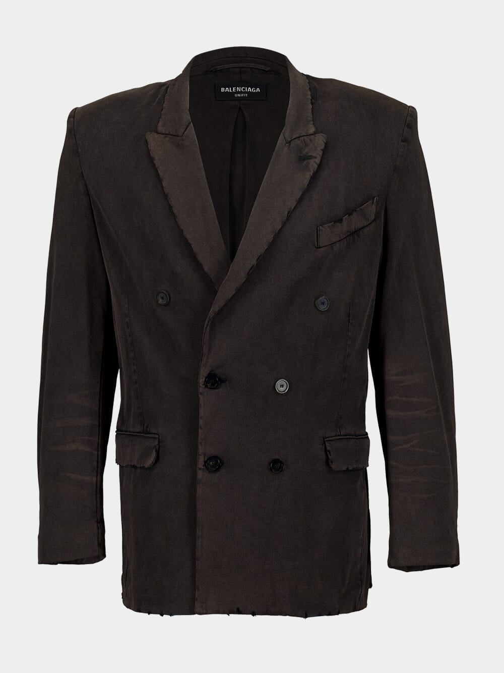 Slim Worn-Out Double-Breasted Jacket