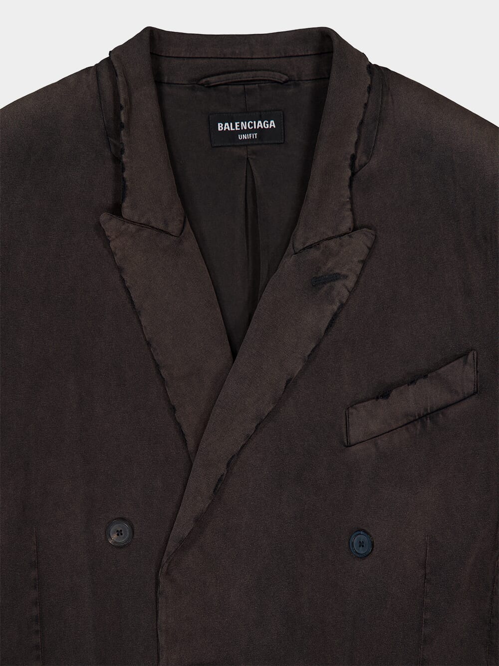 Slim Worn-Out Double-Breasted Jacket