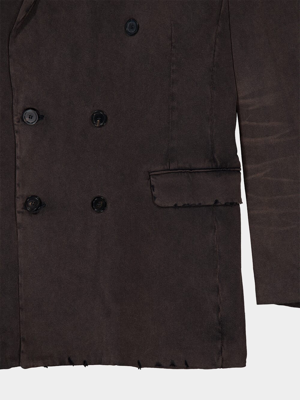 Slim Worn-Out Double-Breasted Jacket