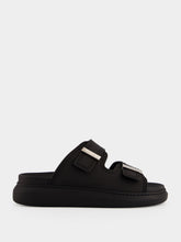 McQueen Black Hybrid Rubber Slides