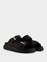 McQueen Black Hybrid Rubber Slides