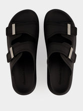 McQueen Black Hybrid Rubber Slides