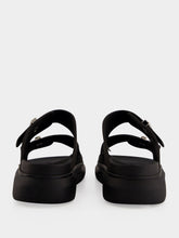 McQueen Black Hybrid Rubber Slides