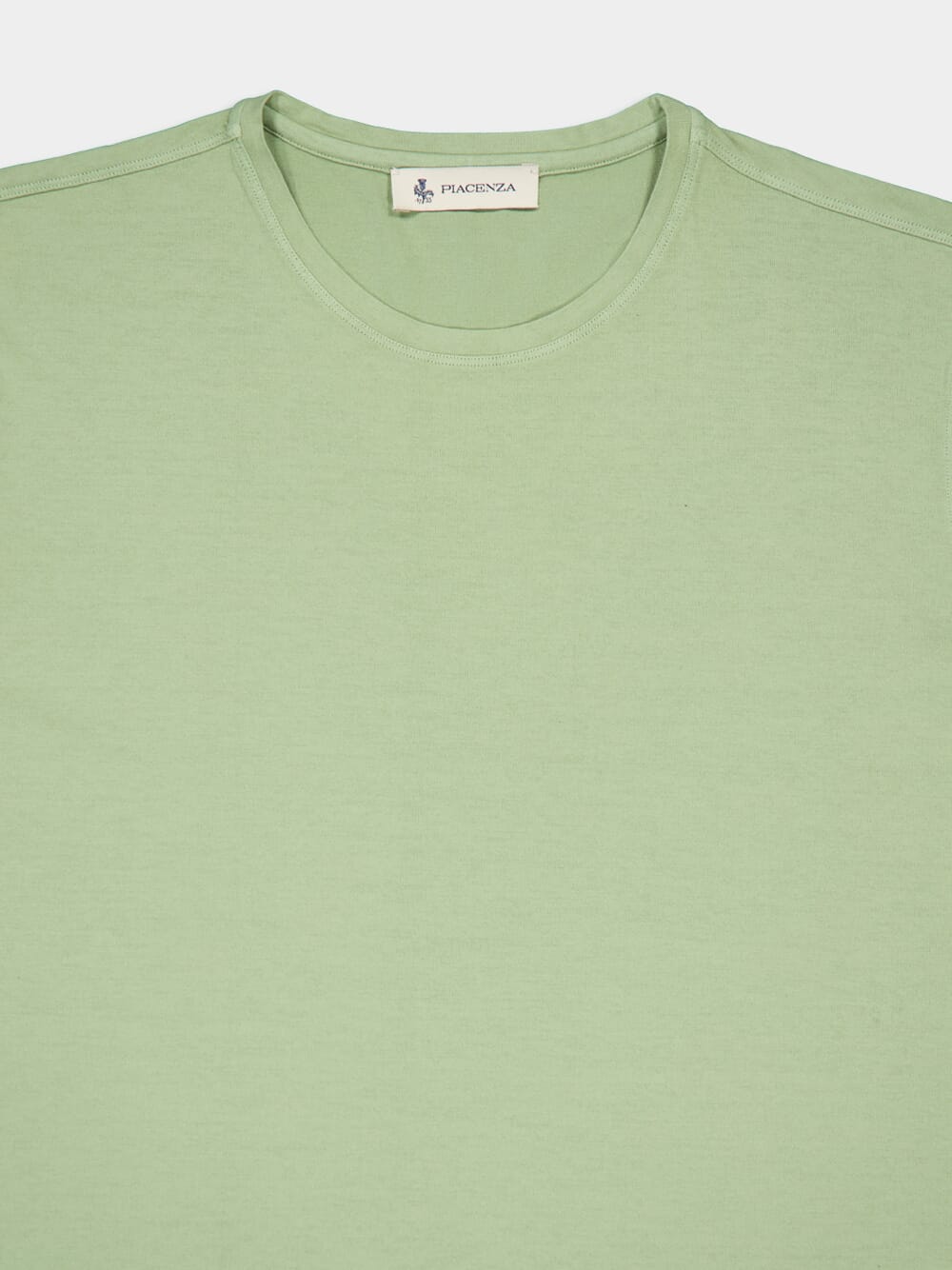 Light Green Cotton Crew Neck T-Shirt