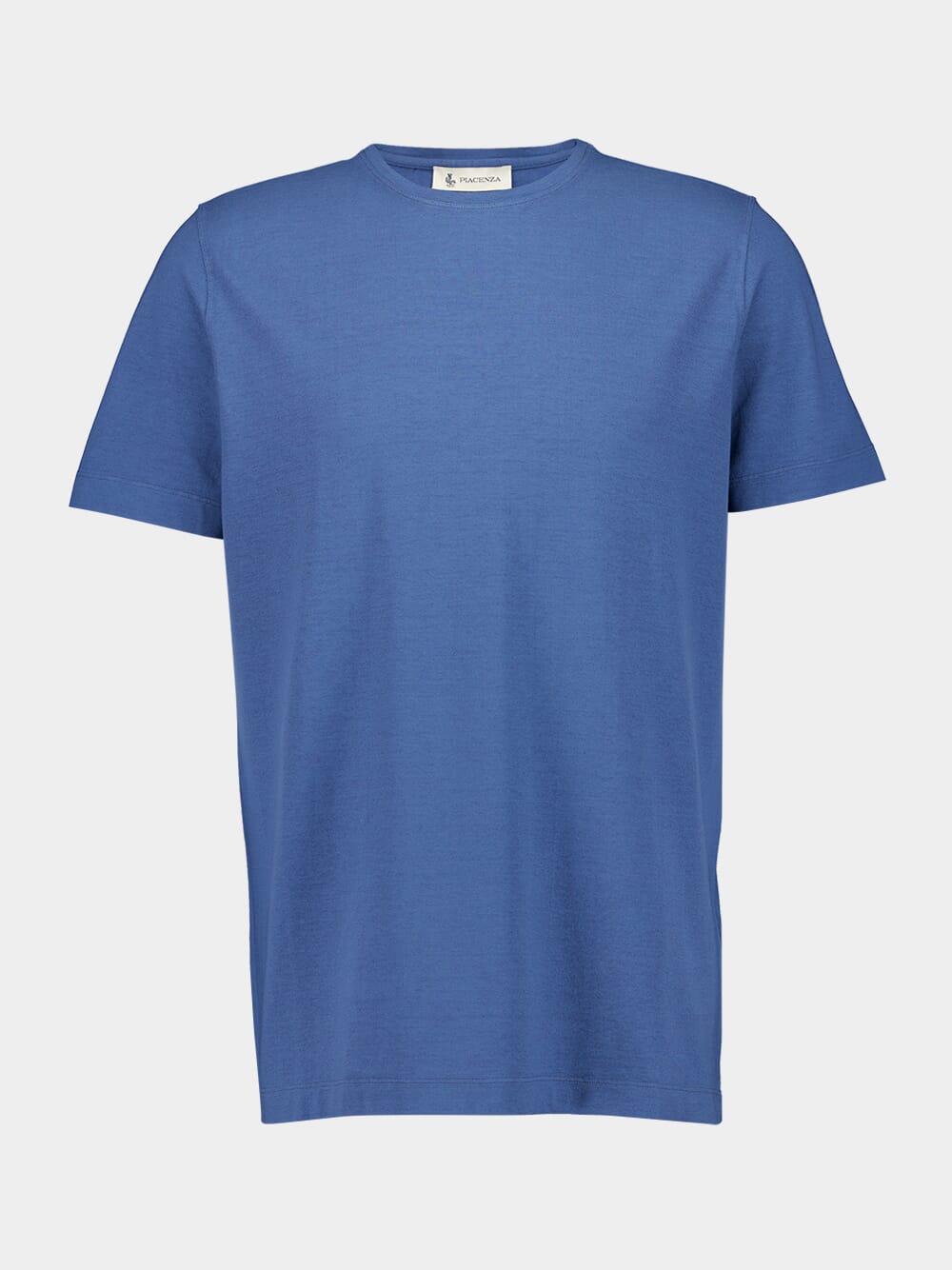 Blue Cotton Crew Neck T-Shirt