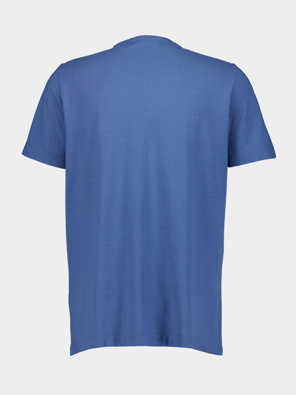 Blue Cotton Crew Neck T-Shirt