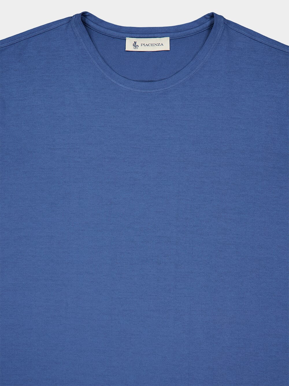 Blue Cotton Crew Neck T-Shirt