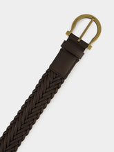 Ferragamo Gancini Brown Braided Calfskin Belt