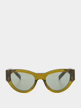 Saint Laurent SL M94 Khaki and Havana Cat-Eye Sunglasses
