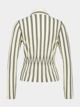 Zimmermann Cream Rebellion Striped Polo
