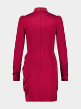 Zimmermann Red Draped Silk Mini Dress