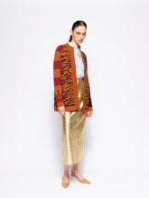 Paula Lily Caramel Café Jacquard Oversized Jacket