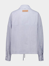 Stella McCartney Blue Grey Chambray Cotton Shirt Jacket