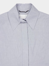 Stella McCartney Blue Grey Chambray Cotton Shirt Jacket
