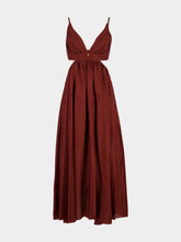 Zimmermann Wanderlust Plunge Maxi Dress in Burgundy