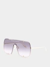 Alexander McQueen Logo Printed Oversized Sunglasses