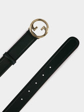 Gucci Green Calfskin Belt with GG Buckle