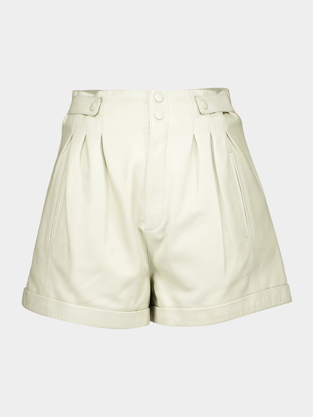 Button Detailed High Waist Shorts