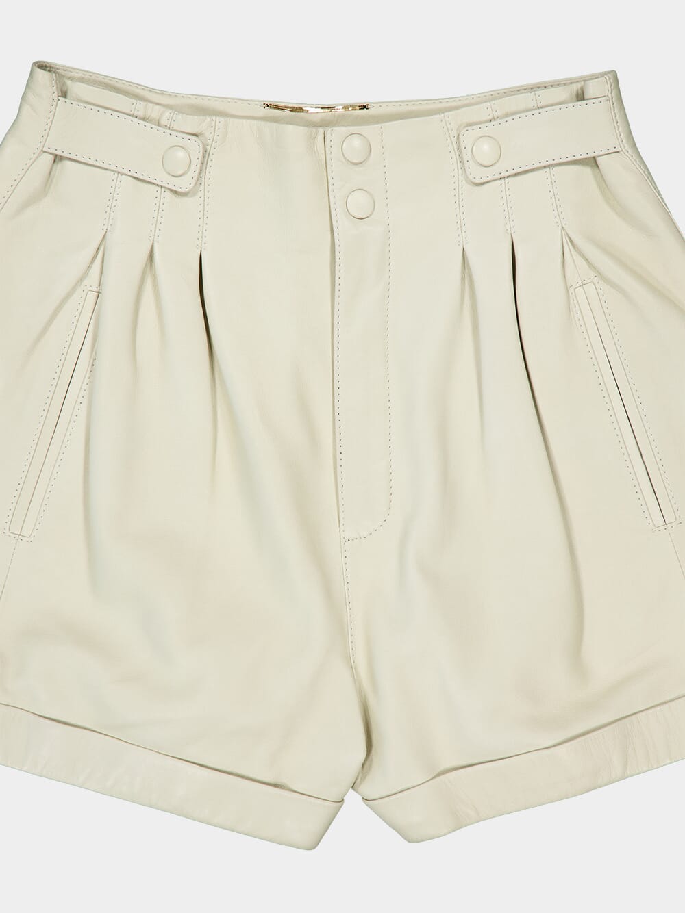 Button Detailed High Waist Shorts