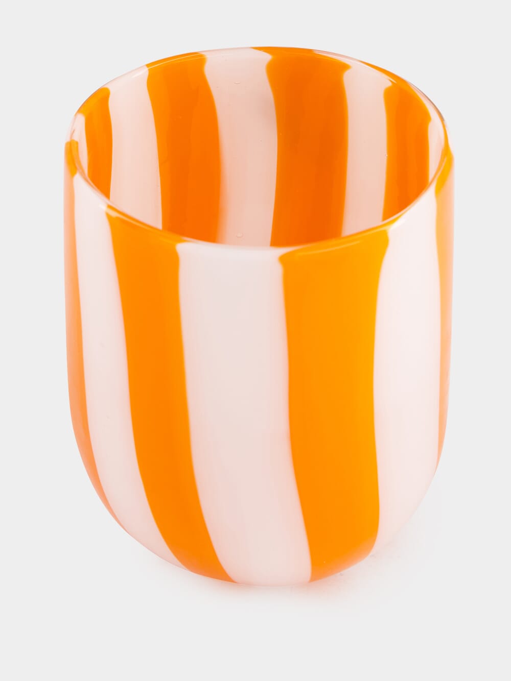 Orange Cane Glass Tumbler