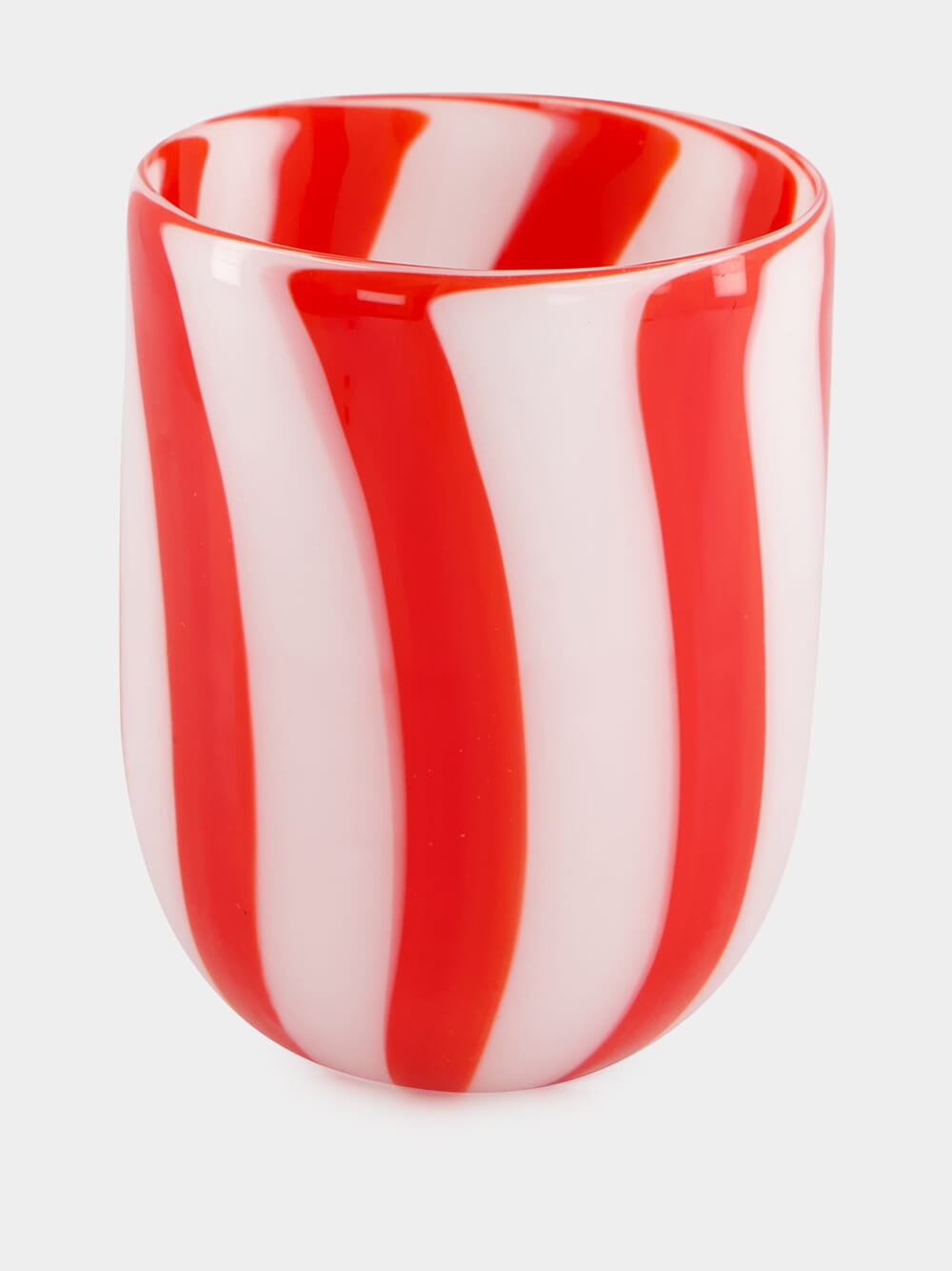 Red Cane Glass Tumbler