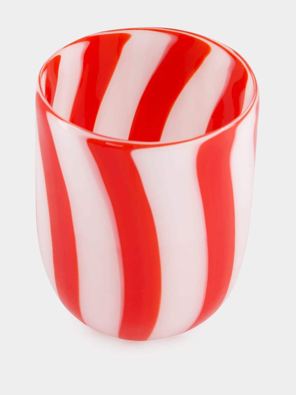 Red Cane Glass Tumbler