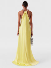 Stella McCartney Chamomile Crystal Chain Halterneck Dress