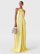 Stella McCartney Chamomile Crystal Chain Halterneck Dress