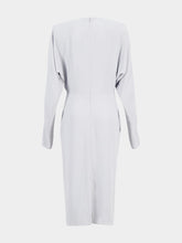 Stella McCartney Pearl Blue Midi Dress with Side Twist