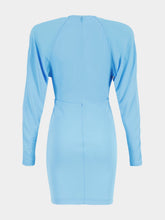 Stella McCartney New Sky Blue Pleated Jersey Mini Dress