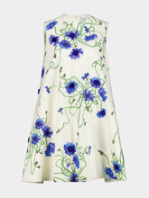 Stella McCartney White Cornflower A-Line Mini Dress