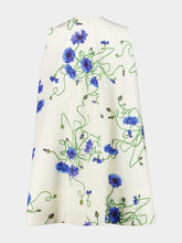 Stella McCartney White Cornflower A-Line Mini Dress