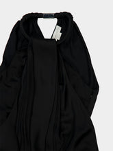 Stella McCartney Black Draped Satin Maxi Gown