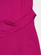 Stella McCartney Dark Raspberry Draped Satin Maxi Gown