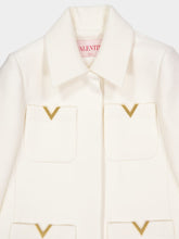 Valentino Garavani Ivory Drill Double Coat