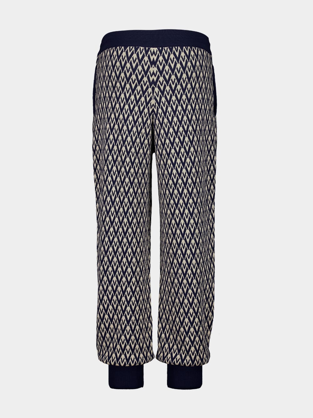 Pantalones de punto de lana jacquard Toute la V