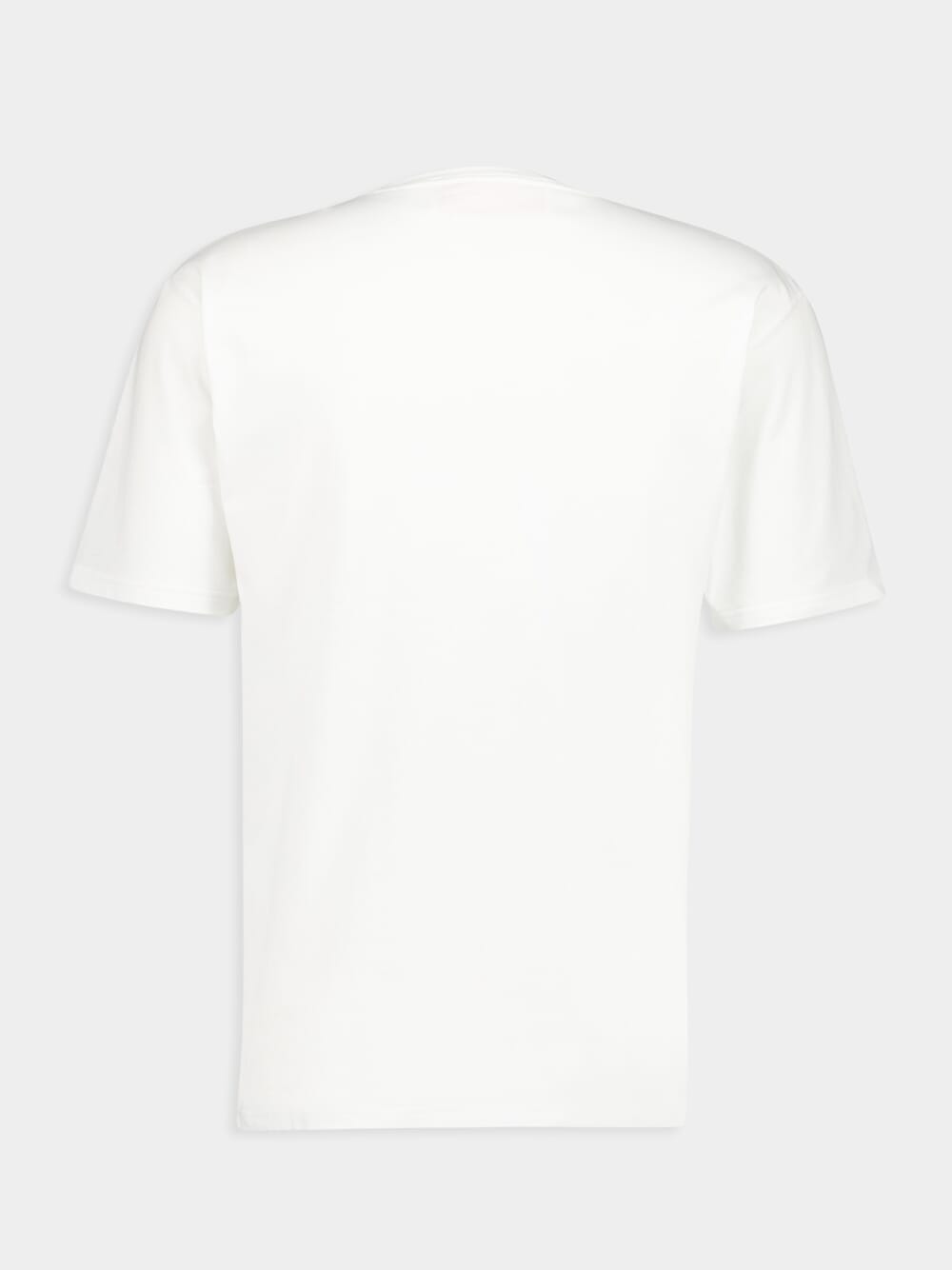 White Chez Valentino Print Cotton T-Shirt