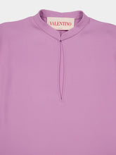 Valentino Garavani Lilac Mini Dress V-Neck Cady Couture Silk