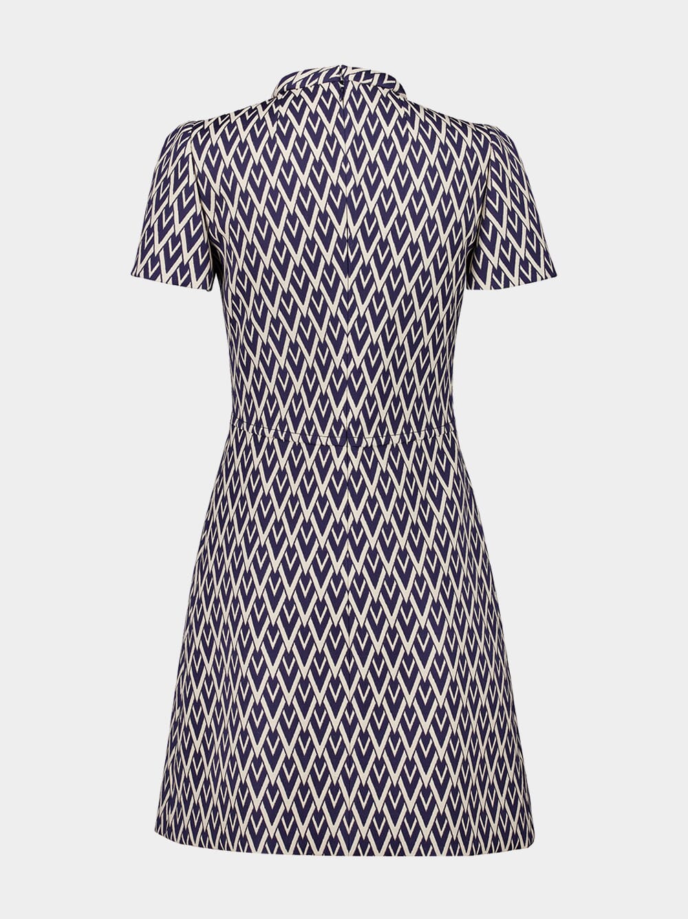 Night Blue Short Dress in Toute la V Jacquard