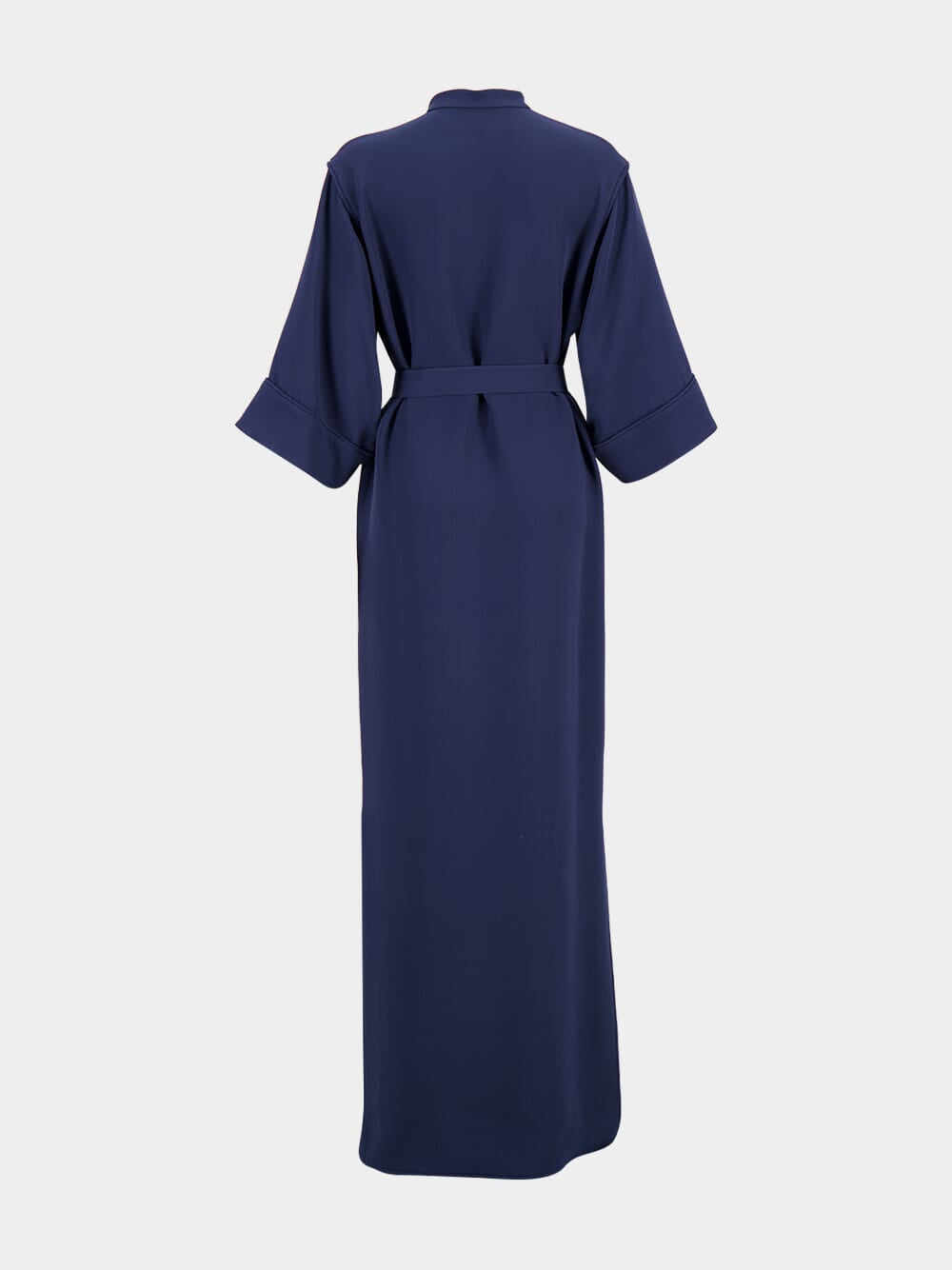 Indigo Cady Couture Silk Maxi Gown