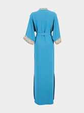 Valentino Garavani Celestial Blue Embroidered Cady Couture Silk Gown