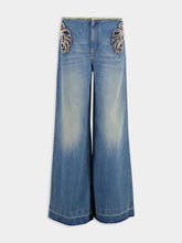 Stella McCartney Diamanté Swirl Mid-Rise Jeans