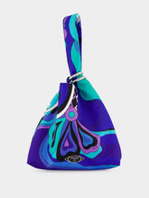 Pucci Turquoise and Blue Orchidee Emilio Silk Bag
