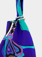 Pucci Turquoise and Blue Orchidee Emilio Silk Bag