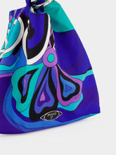 Pucci Turquoise and Blue Orchidee Emilio Silk Bag