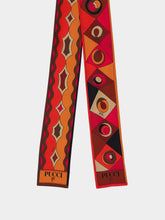 Pucci Black and Orange Mixed Print Silk Twill Scarf