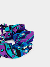 Pucci Turquoise and Blue Vivara Print Hair Tie with Zip